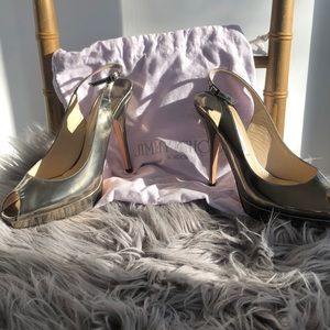 Jimmy Choo gold heels